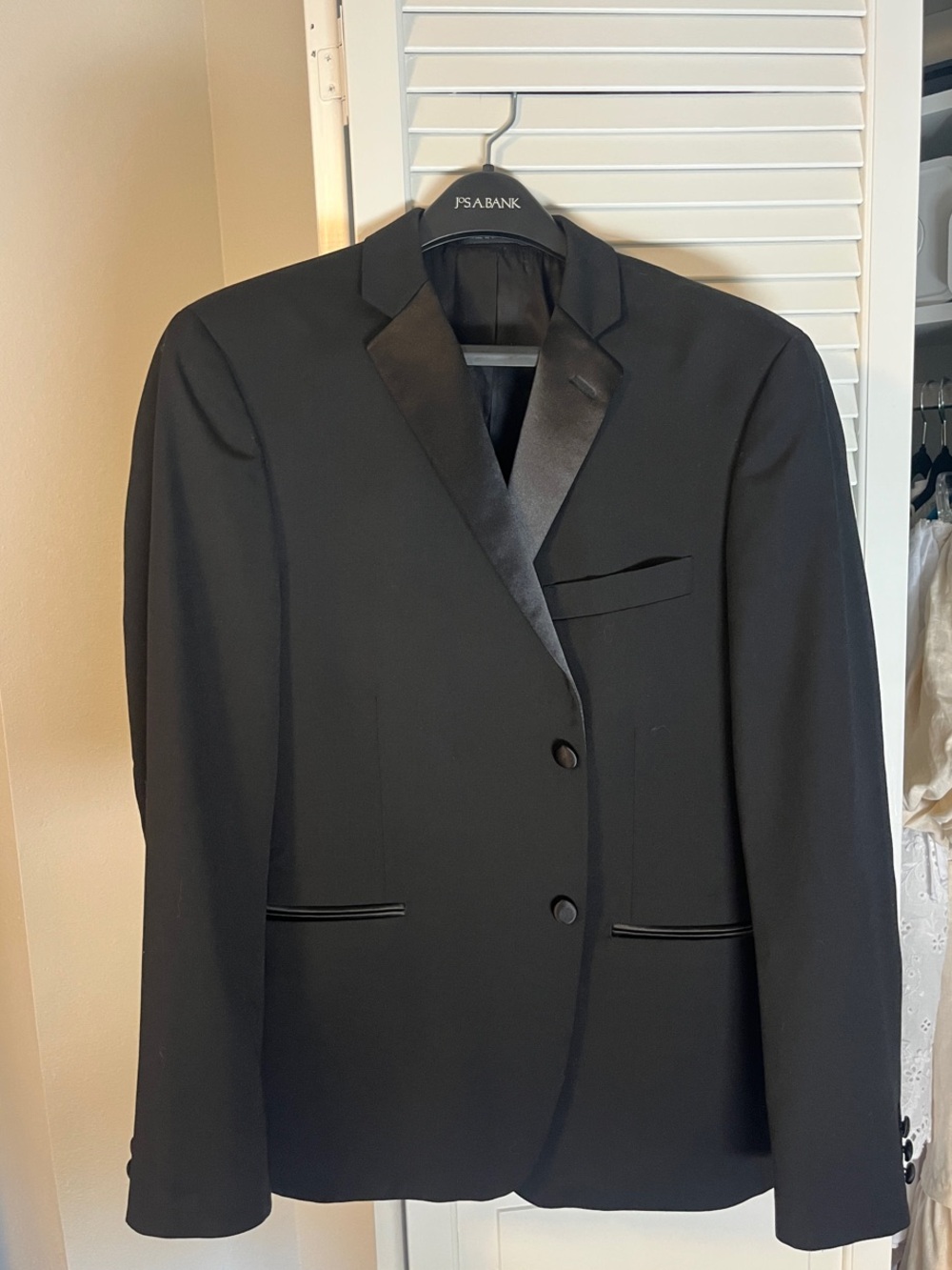 Jos. A. Bank Black Satin-Lapel Tuxedo Jacket